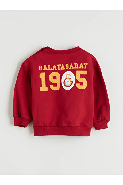 LC Waikiki Bisiklet Yaka Galatasaray Baskılı Erkek Bebek Sweatshirt ve Eşofman Alt 2'li Takım