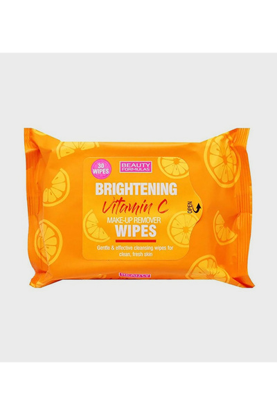 BEAUTY FORMULAS مناديل مبللة بفيتامين سي لتفتيح البشرة قابلة للتحلل الحيوي من...