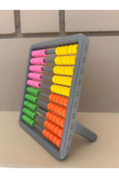 3D Dükkanı Multi-Colored Quality Abacus - 100 Beads - Colorful Abacus