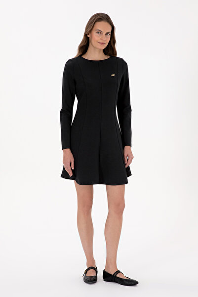 U.S. Polo Assn. Kadın Siyah Örme Elbise 50315045-VR046