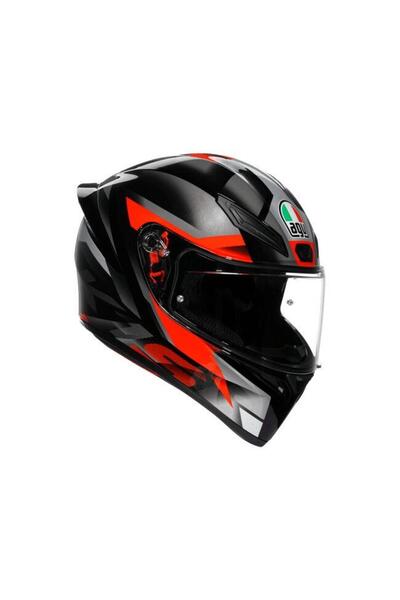 AGV KASK/K1 S E2206 FASTLAP BLACK GREY RED CONF.