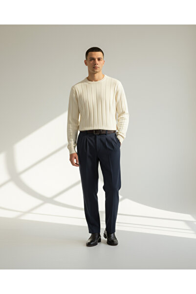 WELLSWEAR WELLS Selanik Örme Triko – Krem