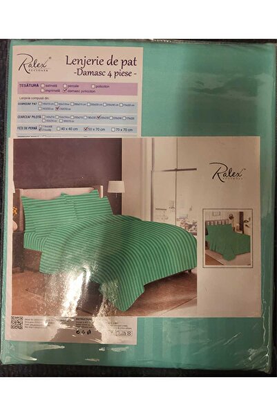 RALEX PUCIOASA XXL polycotton damask bed linen – SUPER PRICE (MINT)