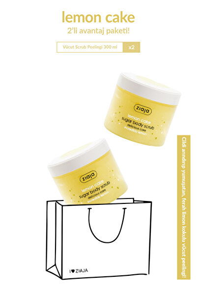 Ziaja Limonlu Kek Vücut Peelingi Şeker Granüllü Arındırıcı Nemlendirici 300 m...
