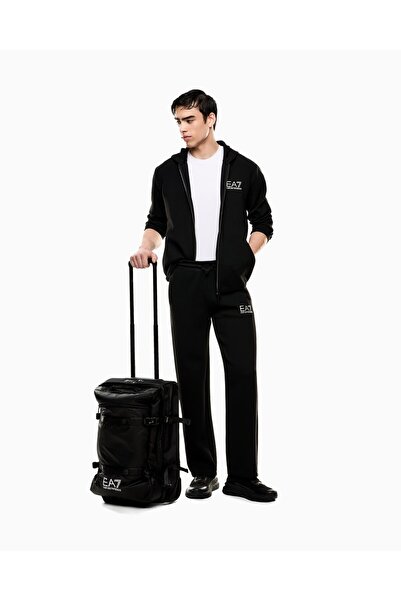 EA7 Men's Short Sleeve Crew Neck Cotton Pattern White T-Shirt 7m000666 Af13739-U0002