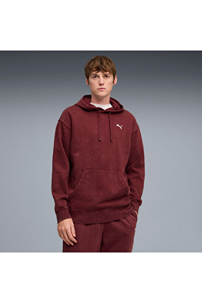 Puma Essentials Elevated Wash Erkek Kırmızı Sweatshirt