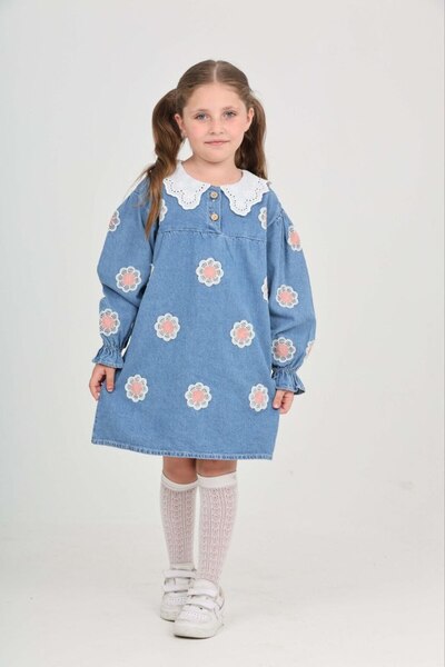 Honey Kids kot elbise kız çocuk