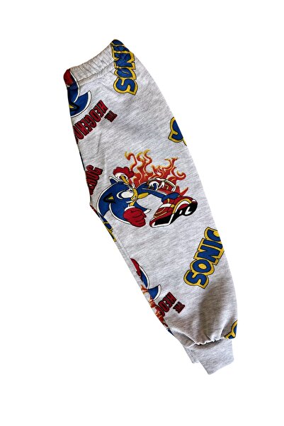 YUMİYUMM Boy's Character 2 Thread Sh Fleece-Lined Gray Top and Bottom Set