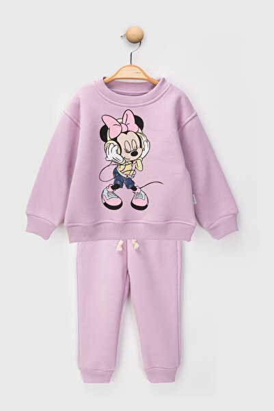 baby flamindo Printed Winter Fleece-Lined 3-Ply Girls Tracksuit Set