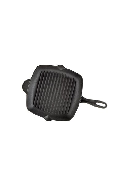 Perfect Home Tigaie grill din fontă cu cioc de scurgere, 25,5 cm, 14752