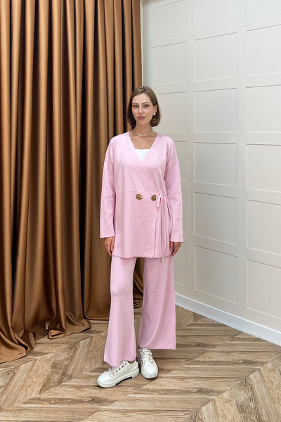 Stilife Lyon Merserize Triko Takım Pembe