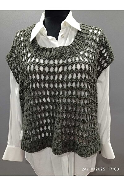 ELACA EL ÖRGÜSÜ DELİKLİ KOTON KADIN SÜVETER