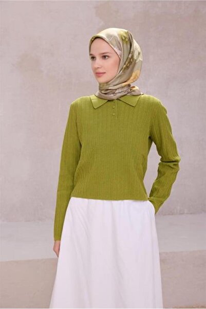 Belli Tivil Pure Silk Scarf 4219 - 55 Πράσινο σχέδιο λουλουδιών