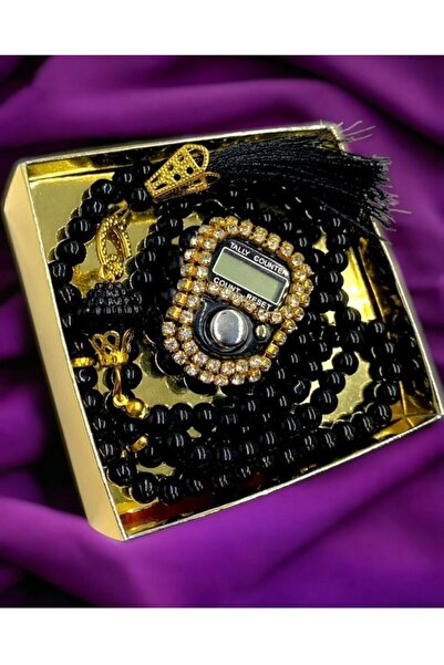 Tatlı Sebep Gift Stone Zikirmatik and 99 Pearl Prayer Beads Set – Boxed Mevli...