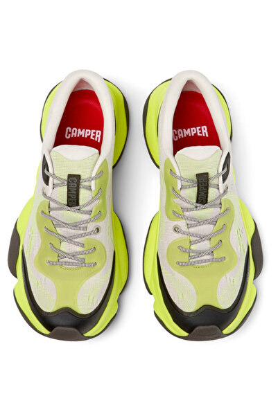 CAMPER Men Green Leather Cushioned Sneaker Extra Durable Lace-Up Sporty Nubuck Detailed Twins