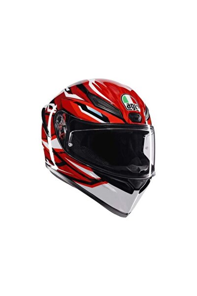 AGV Motosiklet Kaskı K1 S Lion Configuration Red White