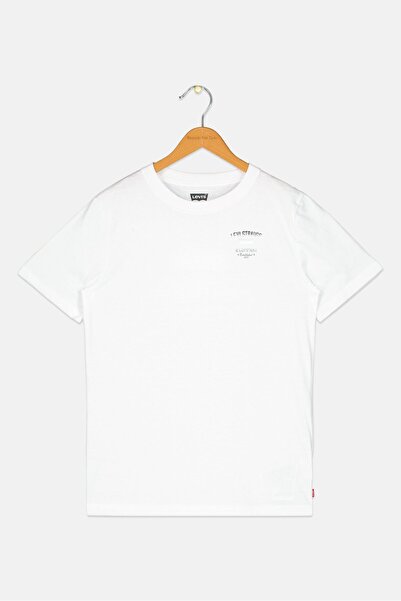Levi's Kids Boy Crew Neck Short Sleeves Graphic Print T-shirts, White