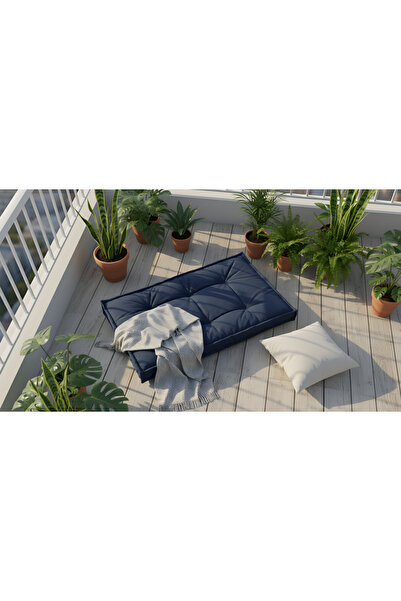 İmsev Karmen Büyük Boy Palet Minderi Kalın Yer Minderi 14cm Konforlu Kadife K...