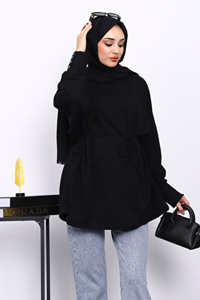 İmajButik Φούτερ oversized με λεπτομέρεια με μαύρα κουμπιά