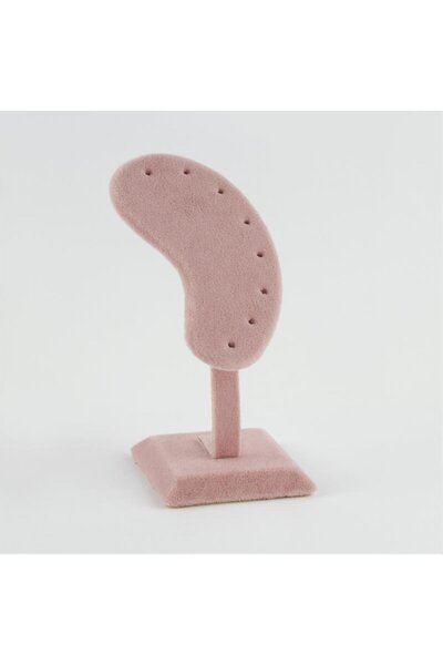 ZERO LAND أقراط مطلية بقماش أنفورا (234101) ستاند-وردي فاتح