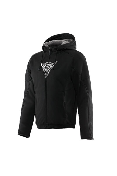 Dainese Bovisa Safety Korumalı Motosiklet Hoodie Ful Zip Black Wht