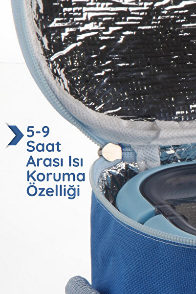 Nandy Home 2-Tier Lunch Box with Thermos Bag – Food Carrying Set (Includes Spoon and Fork)