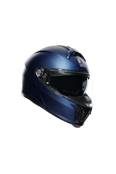 AGV Çene Açılır Tourmodular Solid Motosiklet Kaskı Mat Mavi
