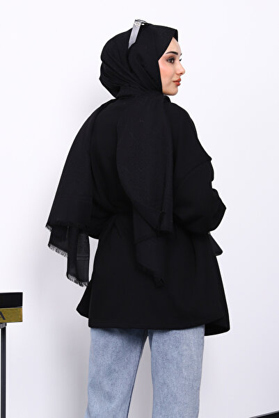 İmajButik Φούτερ oversized με λεπτομέρεια με μαύρα κουμπιά