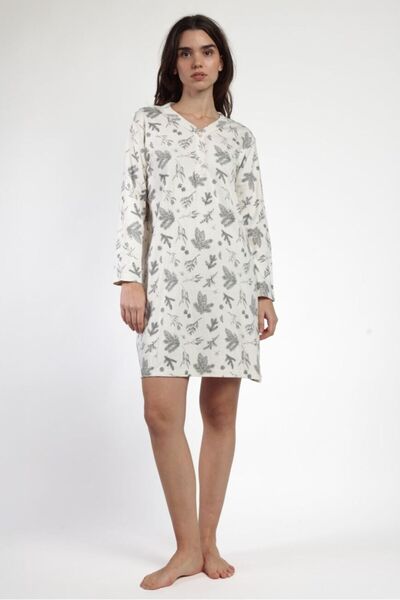 AYYILDIZ 61413 Gri Desenli Gecelik