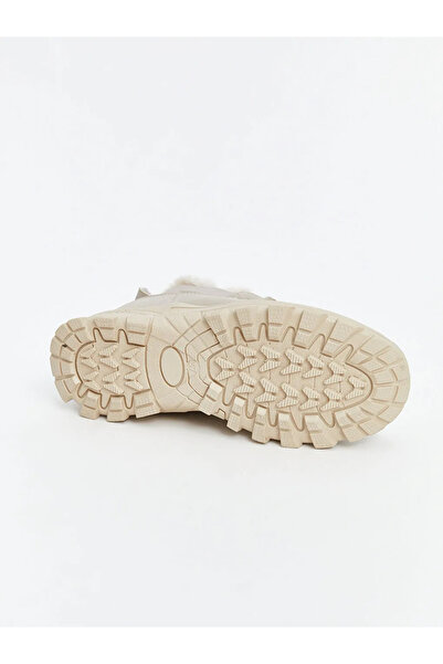 LC Waikiki LCW STEPS Bej Pelüş Detaylı Kadın Kar Botu