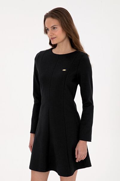 U.S. Polo Assn. Kadın Siyah Örme Elbise 50315045-VR046