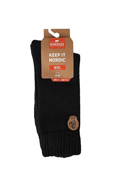 Bolero Men's Wool Towel Winter Socks Black