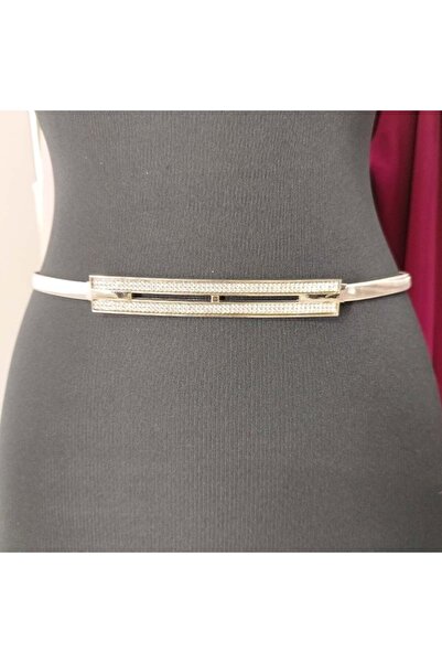 FashionForYou Curea subțire, elastică, cu panouri din cristale MireLL, auriu ...