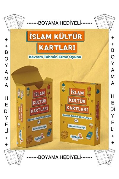 HüdHüd Kitap Boyamalı İslam Kültür Kartları Kavram Tahmin Etme Oyunu Dini Kav...