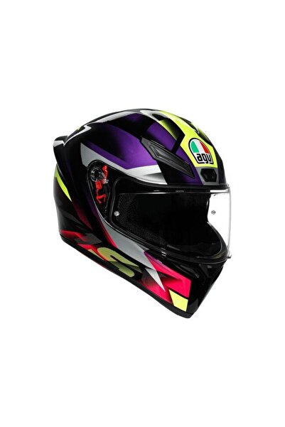 AGV Motosiklet Kaskı K1 S Fastlap Black Purple Pink