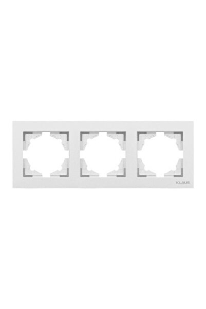 Klaus 14 Bucati, Rama Intrerupator Triplu Alba, KE01151 (14/168)