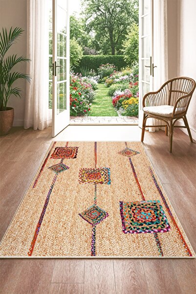 Olverno Home Makinede yıkanabilir kaymaz taban leke tutmaz dijital mutfak hal...