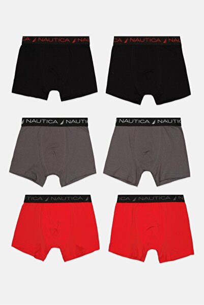 Nautica Kids Boy 6 Piece Brand Logo Trunks, Multicolor
