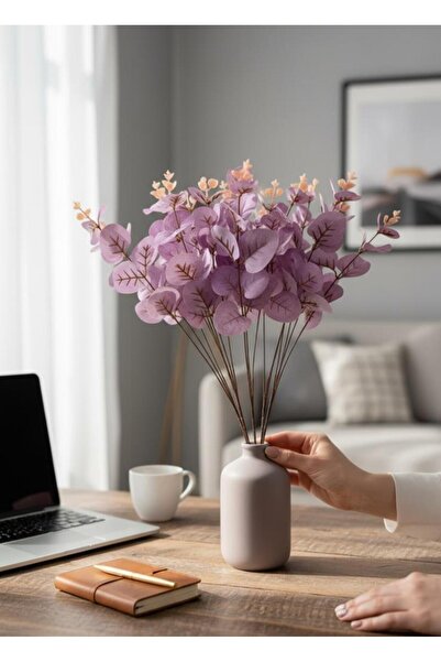 Nettenevime Yapay Çiçek Lila Okaliptus Aradal Arajman Çiçeği Eucalyptus