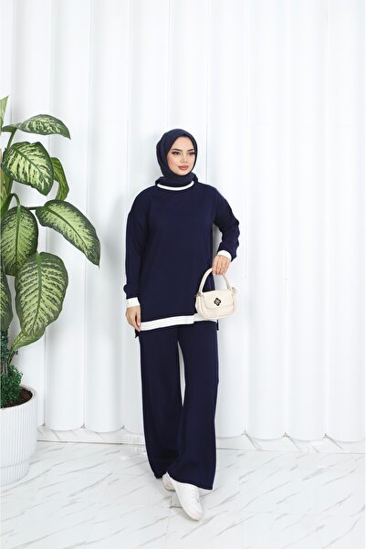 NİSUM MODA Two Color Knitwear Set