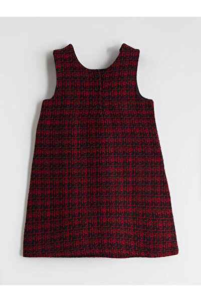 LC Waikiki Crew Neck Dobby Girls' Dress