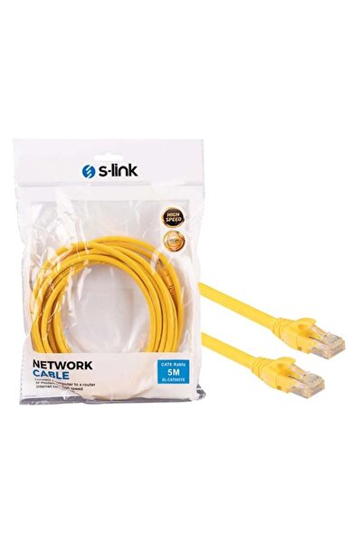 merland benvecocuk S-link sl-cat605ye cat6 5 meter rj45 patch network ethernet internet cable