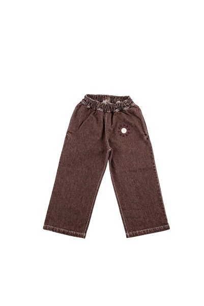 Little Yucca "Culotte" Denim Pantolon - Mor Kahve