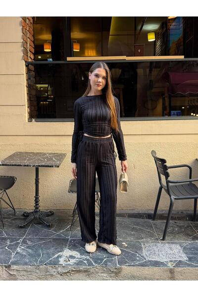 Janna Büzgülü Takım Siyah