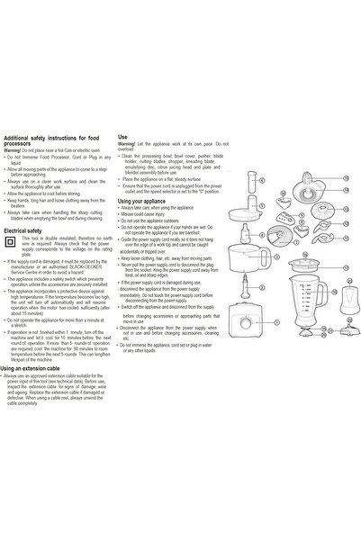 Generic BLACK+DECKER 5-in-1 Food Processor, 750W, 2L Bowl, 1.8L Blender, 34 Functions, Black