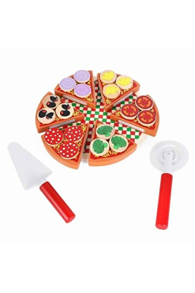 Toyska Set de jucarie, Pizza din lemn, multicolor