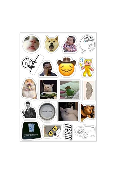 autostickere Set nr. 10 — 20 de autocolante amuzante, 4-5 cm, impermeabile, l...