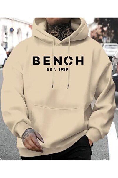 herkesemoda Φούτερ K με κουκούλα με λεπτομέρεια γραφής στο πάτωμα και φλις εσωτερικά