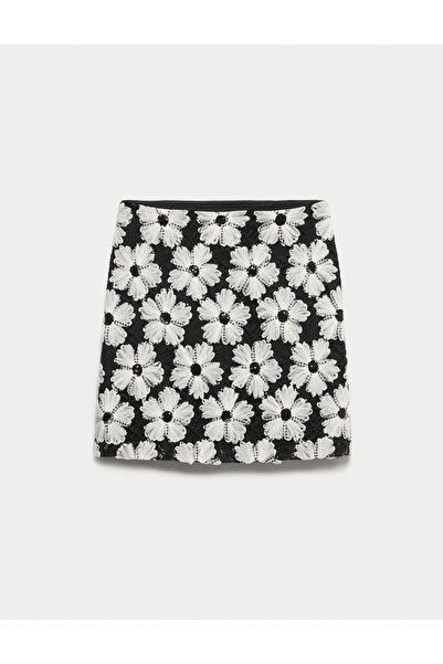 Marks & Spencer İşlemeli Mini Etek