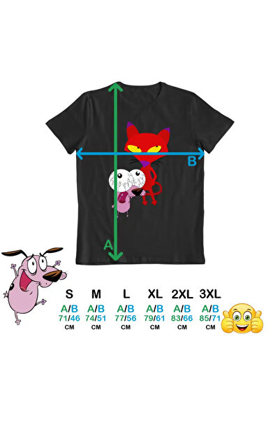 OEM Men's T-Shirt Scared Puppy Courage Red Cat Maleficent